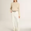 Zapatillas Ball Star para mujer en ante beige con estrella y lengüeta en el talón de cuero blanco Zapatillas Ball Star para mujer en ante beige con estrella y lengüeta en el talón de cuero blanco