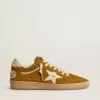 Zapatillas Ball Star para mujer en ante con estrella de piel beige y lengüeta del talón en piel de potro Zapatillas Ball Star para mujer en ante con estrella de piel beige y lengüeta del talón en piel de potro