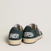 Zapatillas Ball Star para mujer en ante verde con estrella plateada brillante Zapatillas Ball Star para mujer en ante verde con estrella plateada brillante