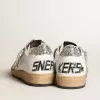 Zapatillas Ball Star para mujer en napa con estrella blanca y lengüeta con purpurina en el talón Zapatillas Ball Star para mujer en napa con estrella blanca y lengüeta con purpurina en el talón
