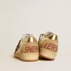 Zapatillas Ball Star para mujer en napa y ante con estrella de piel de potro y lengüeta metálica en el talón Zapatillas Ball Star para mujer en napa y ante con estrella de piel de potro y lengüeta metálica en el talón