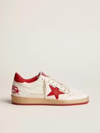 Zapatillas Ball Star para hombre en piel blanca Zapatillas Ball Star para hombre en piel blanca