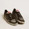 Zapatillas Ball Star para mujer en piel con estampado de elefante y estrella de piel negra Zapatillas Ball Star para mujer en piel con estampado de elefante y estrella de piel negra