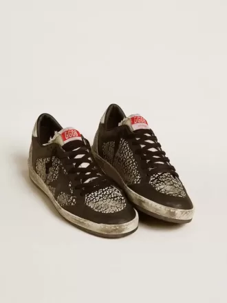 Zapatillas Ball Star para mujer en piel con estampado de elefante y estrella de piel negra Zapatillas Ball Star para mujer en piel con estampado de elefante y estrella de piel negra