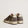 Zapatillas Ball Star para mujer en piel con estampado de elefante y estrella de piel negra Zapatillas Ball Star para mujer en piel con estampado de elefante y estrella de piel negra