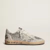 Zapatillas Ball Star para mujer en plata brillante con inserciones de ante gris hielo Zapatillas Ball Star para mujer en plata brillante con inserciones de ante gris hielo