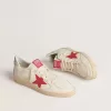 Zapatillas Ball Star para mujer para San Valentín con estrella de cuero rojo y letras Swarovski rojas Zapatillas Ball Star para mujer para San Valentín con estrella de cuero rojo y letras Swarovski rojas