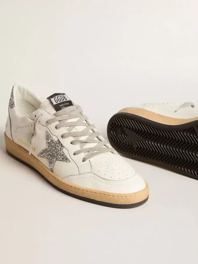 Zapatillas Ball Star Wishes para hombre en piel napa con estrella brillante y lengüeta en el talón Zapatillas Ball Star Wishes para hombre en piel napa con estrella brillante y lengüeta en el talón