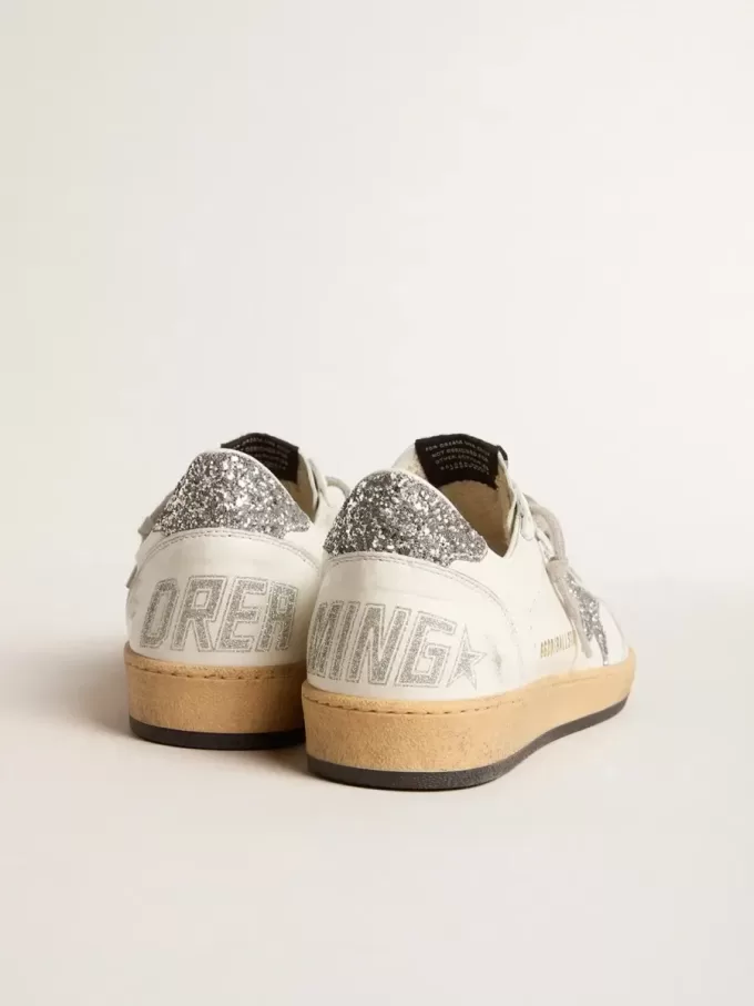 Zapatillas Ball Star Wishes para mujer en piel napa con estrella brillante y lengüeta en el talón Zapatillas Ball Star Wishes para mujer en piel napa con estrella brillante y lengüeta en el talón