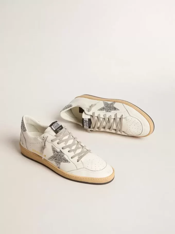 Zapatillas Ball Star Wishes para mujer en piel napa con estrella brillante y lengüeta en el talón Zapatillas Ball Star Wishes para mujer en piel napa con estrella brillante y lengüeta en el talón
