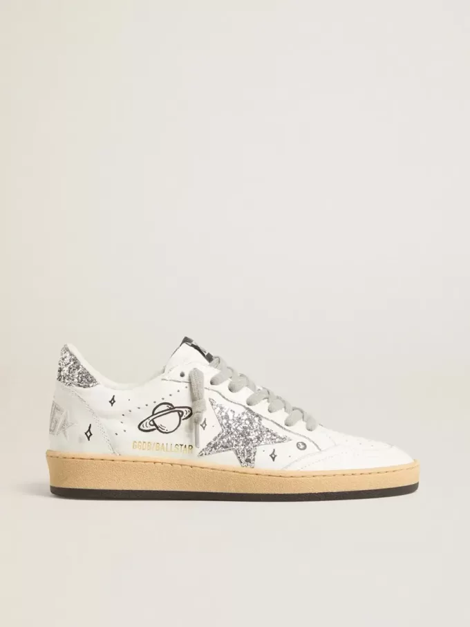 Zapatillas Ball Star Wishes para hombre en piel napa con estrella brillante y lengüeta en el talón Zapatillas Ball Star Wishes para hombre en piel napa con estrella brillante y lengüeta en el talón