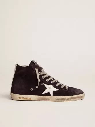 Francy para hombre en piel con estrella y lengüeta en el talón de piel