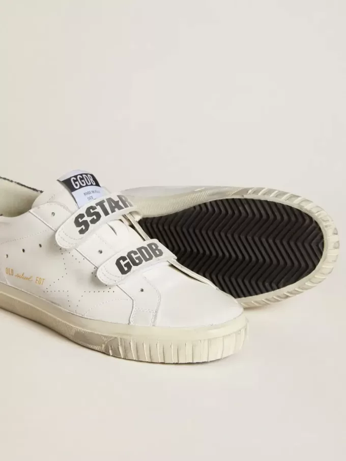 Zapatillas Old School de origen biológico con estrella perforada y lengüeta con purpurina en el talón Zapatillas Old School de origen biológico con estrella perforada y lengüeta con purpurina en el talón