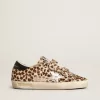 Zapatillas Old School LTD para mujer en piel de potro con estrella plateada y lengüeta de cuero en el talón Zapatillas Old School LTD para mujer en piel de potro con estrella plateada y lengüeta de cuero en el talón