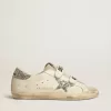 Zapatillas Old School para mujer con estrella plateada brillante y lengüeta de ante gris hielo Zapatillas Old School para mujer con estrella plateada brillante y lengüeta de ante gris hielo