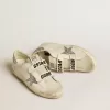 Zapatillas Old School para mujer con estrella plateada brillante y lengüeta de ante gris hielo Zapatillas Old School para mujer con estrella plateada brillante y lengüeta de ante gris hielo