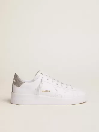 Zapatillas Purestar para mujer con lengüeta plateada brillante en el talón