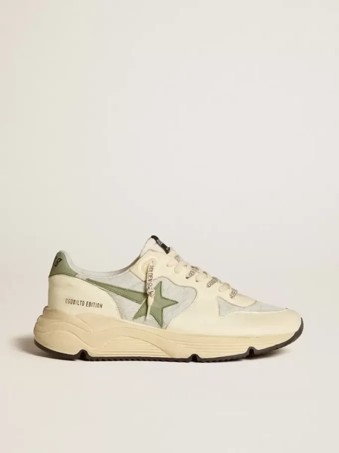 Zapatillas Running Sole LTD para hombre en nailon y napa con estrella y lengüeta en el talón de nubuck Zapatillas Running Sole LTD para hombre en nailon y napa con estrella y lengüeta en el talón de nubuck