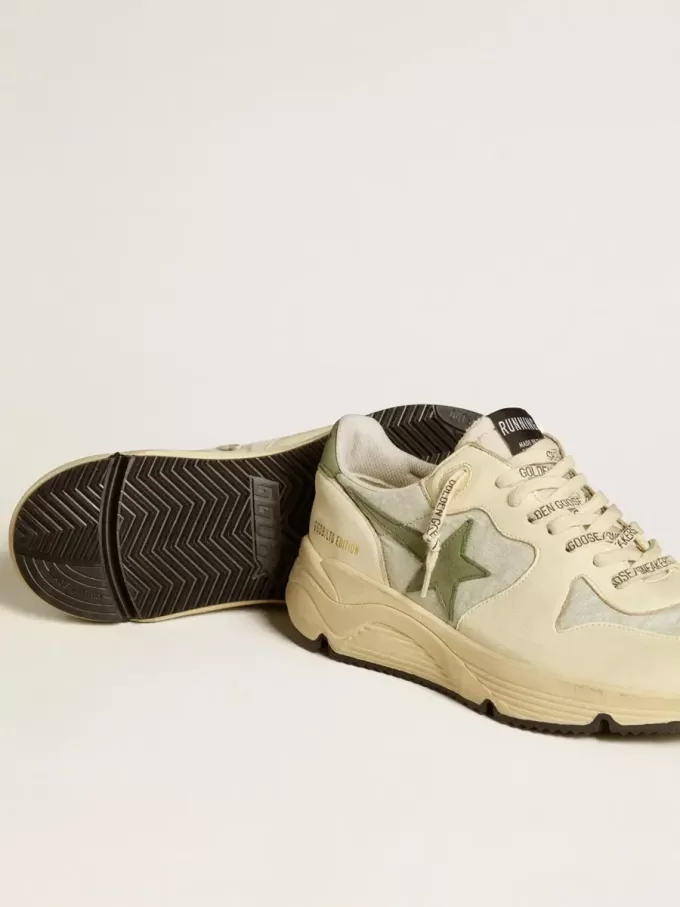 Zapatillas Running Sole LTD para hombre en nailon y napa con estrella y lengüeta en el talón de nubuck Zapatillas Running Sole LTD para hombre en nailon y napa con estrella y lengüeta en el talón de nubuck