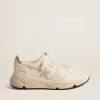 Zapatillas Running Sole LTD para mujer en napa con estrella de ante y lengüeta dorada en el talón Zapatillas Running Sole LTD para mujer en napa con estrella de ante y lengüeta dorada en el talón