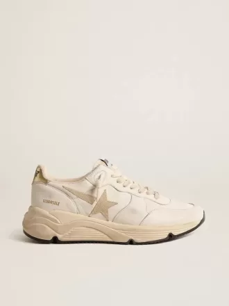 Zapatillas Running Sole LTD para mujer en napa con estrella de ante y lengüeta dorada en el talón Zapatillas Running Sole LTD para mujer en napa con estrella de ante y lengüeta dorada en el talón