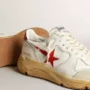 Zapatillas Running Sole para hombre con estrella de piel y lengüeta en el talón con estampado rojo Zapatillas Running Sole para hombre con estrella de piel y lengüeta en el talón con estampado rojo