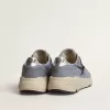 Zapatillas Running Sole para hombre en nailon azul claro y nubuck con estrella negra Zapatillas Running Sole para hombre en nailon azul claro y nubuck con estrella negra