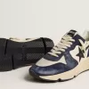 Zapatillas Running Sole para hombre en piel napa negra y beige con estrella negra y lengüeta en el talón Zapatillas Running Sole para hombre en piel napa negra y beige con estrella negra y lengüeta en el talón