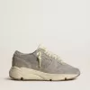 Zapatillas Running Sole para mujer en ante gris con estrella y lengüeta en el talón en ante gris Zapatillas Running Sole para mujer en ante gris con estrella y lengüeta en el talón en ante gris