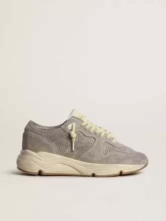 Zapatillas Running Sole para mujer en ante gris con estrella y lengüeta en el talón en ante gris Zapatillas Running Sole para mujer en ante gris con estrella y lengüeta en el talón en ante gris