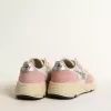 Zapatillas Running Sole para mujer en malla gris y ante con estrella plateada brillante Zapatillas Running Sole para mujer en malla gris y ante con estrella plateada brillante