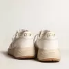 Zapatillas de running para hombre con suela de malla y napa blanca Zapatillas de running para hombre con suela de malla y napa blanca