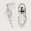 Zapatillas Running Sole para mujer en malla y nubuck con estrella de piel metalizada plateada