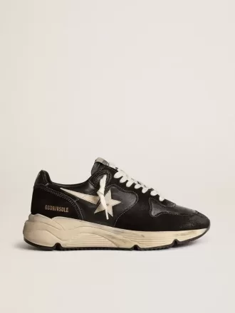 Zapatillas Running Sole para mujer en napa negra y ante