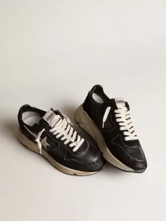 Zapatillas Running Sole para mujer en napa negra y ante
