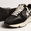 Zapatillas Running Sole para mujer en napa negra y ante