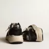 Zapatillas Running Sole para mujer en napa negra y ante