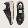 Zapatillas Running Sole para mujer en piel napa negra y nailon con estrella de piel plateada Zapatillas Running Sole para mujer en piel napa negra y nailon con estrella de piel plateada