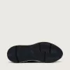 Zapatillas Running Sole para mujer en piel napa negra y nailon con estrella de piel plateada Zapatillas Running Sole para mujer en piel napa negra y nailon con estrella de piel plateada