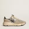 Zapatillas Running Sole para mujer en plata brillante y ante gris paloma Zapatillas Running Sole para mujer en plata brillante y ante gris paloma