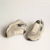 Zapatillas Running Sole para mujer en plata brillante y ante gris paloma Zapatillas Running Sole para mujer en plata brillante y ante gris paloma