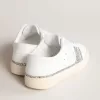 Zapatillas sostenibles Yatay Modelo 1B con parte superior blanca de origen biológico y purpurina plateada reciclada Y Zapatillas sostenibles Yatay Modelo 1B con parte superior blanca de origen biológico y purpurina plateada reciclada Y