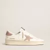 Zapatillas Stardan con estrella y lengüeta del talón de piel rosa texturizada Zapatillas Stardan con estrella y lengüeta del talón de piel rosa texturizada