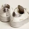 Zapatillas Stardan con estrella y lengüeta en el talón de cuero metalizado plateado Zapatillas Stardan con estrella y lengüeta en el talón de cuero metalizado plateado