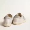Zapatillas Super-Star en piel gris-blanca con efecto brillante y estrella de piel Zapatillas Super-Star en piel gris-blanca con efecto brillante y estrella de piel