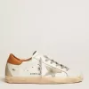 Zapatillas Super-Star para hombre con estrella de ante y lengüeta marrón en el talón Zapatillas Super-Star para hombre con estrella de ante y lengüeta marrón en el talón