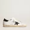 Zapatillas Super-Star para mujer con estrella de cristal Swarovski negro y lengüeta en el talón Zapatillas Super-Star para mujer con estrella de cristal Swarovski negro y lengüeta en el talón