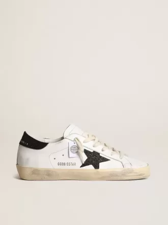 Zapatillas Super-Star para mujer con estrella de cristal Swarovski negro y lengüeta en el talón