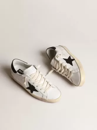 Zapatillas Super-Star para mujer con estrella de cristal Swarovski negro y lengüeta en el talón