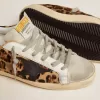 Zapatillas Super-Star para mujer en piel con estampado de leopardo Zapatillas Super-Star para mujer en piel con estampado de leopardo